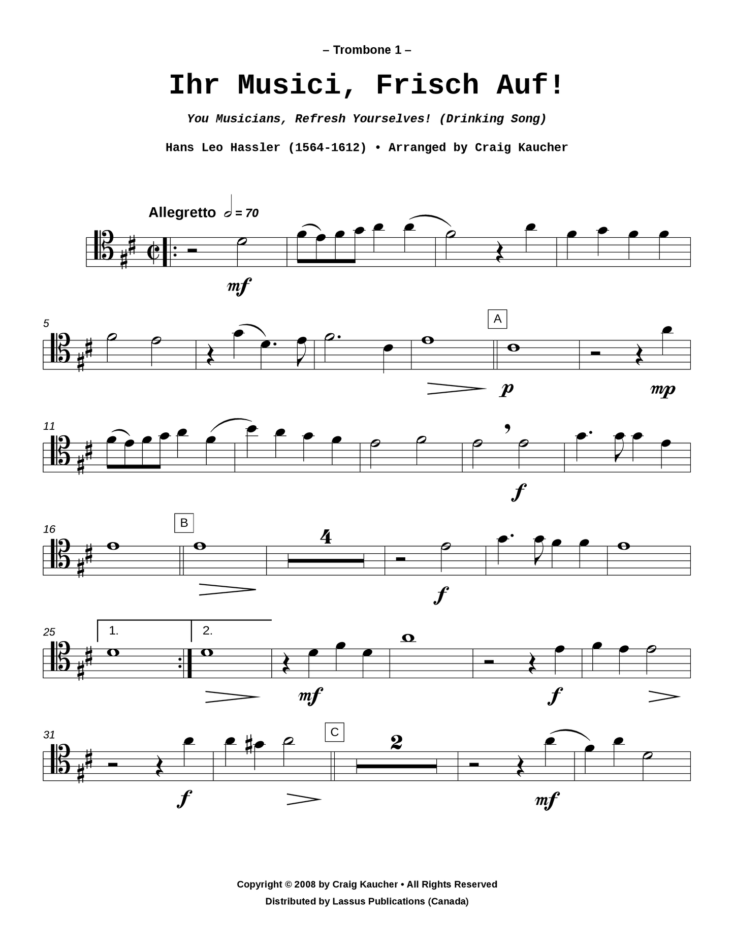You Musicians, Refresh Yourselves! (Drinking Song)