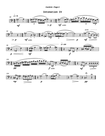 Canticle for Unaccompanied Tuba or Bass Trombone