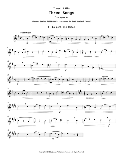 Three Songs, Opus 62