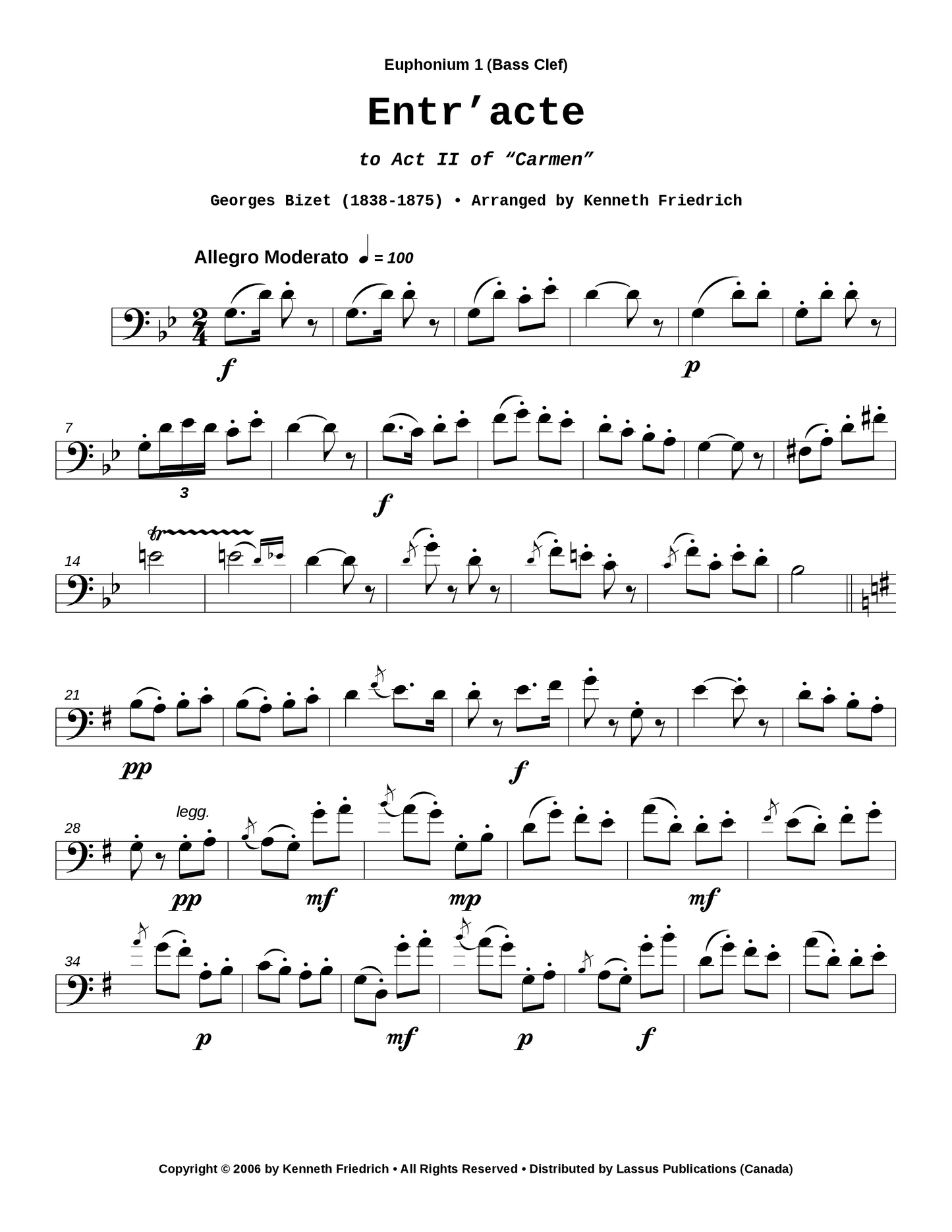Entr'acte to Act II from Carmen