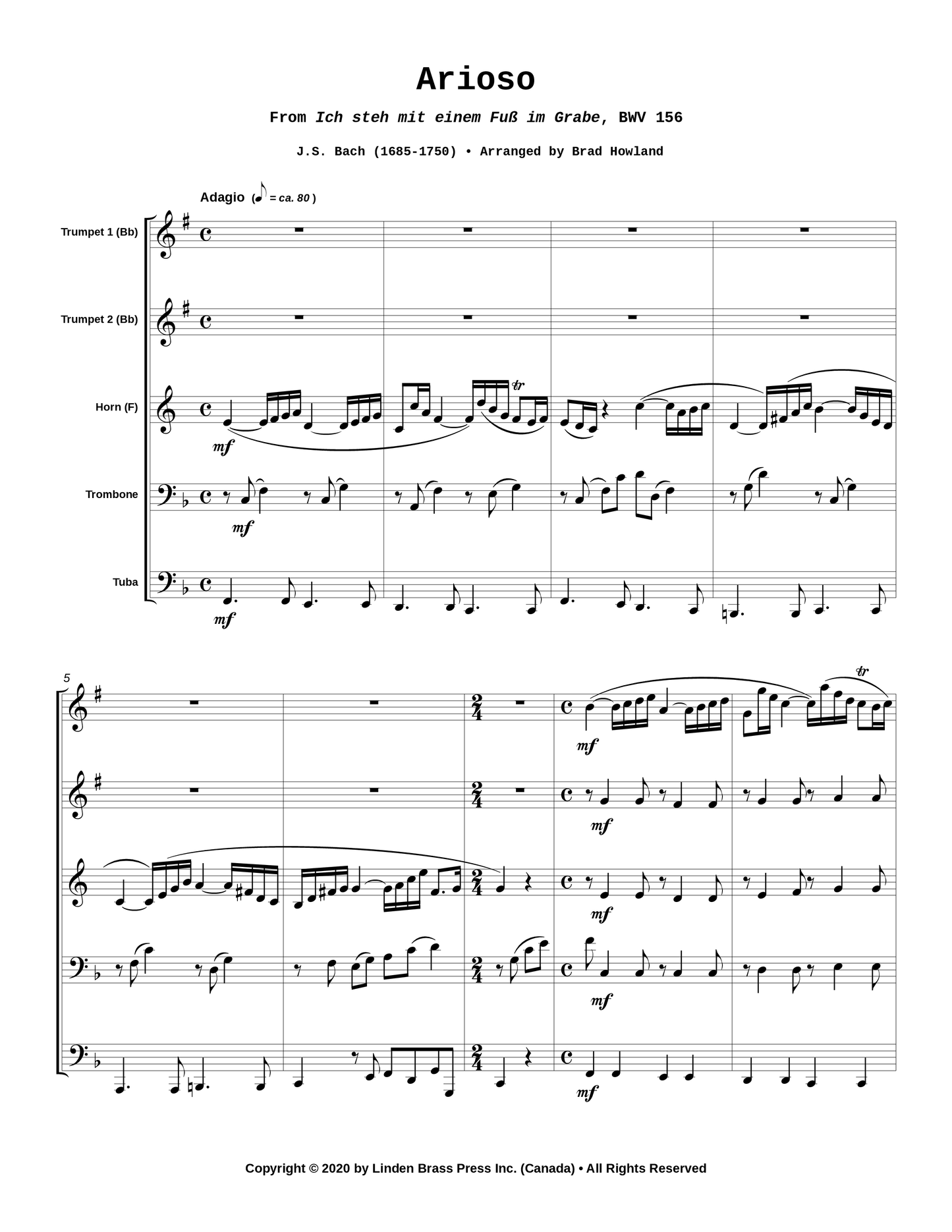 Four Bach for Five Brass