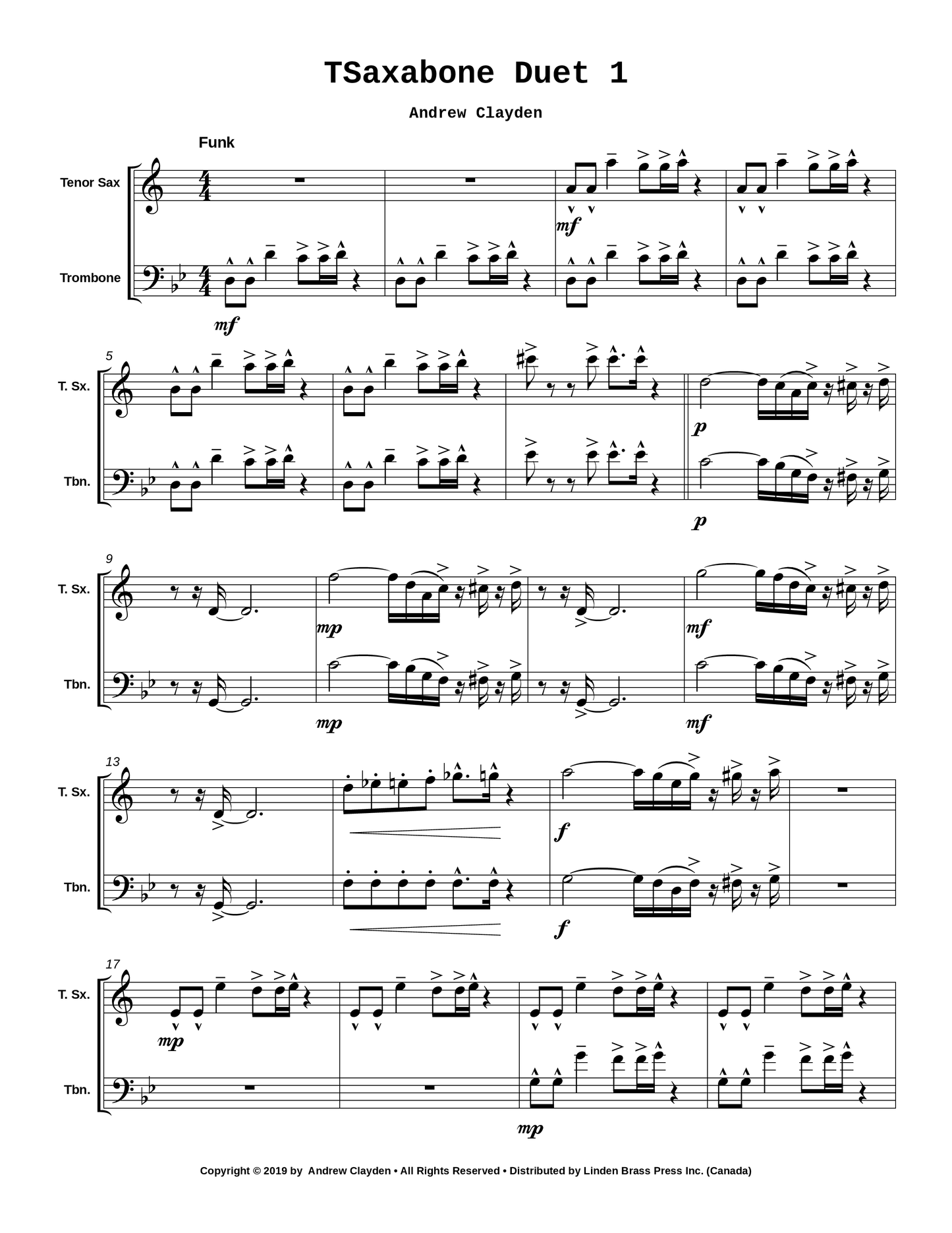 Twelve TSaxabone Duets