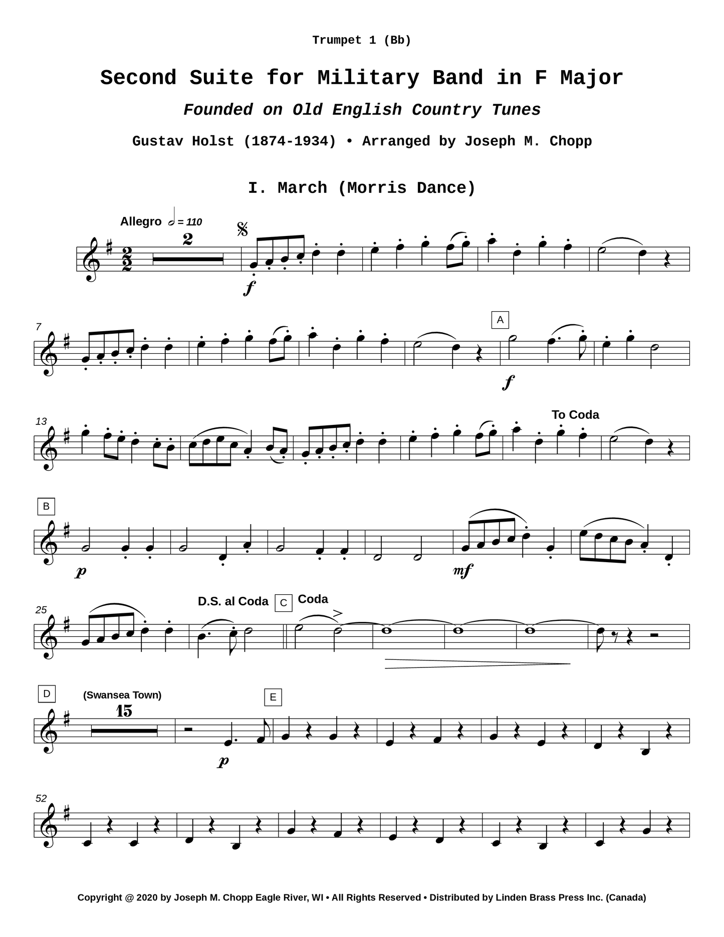 Second Suite for Military Band in F Major