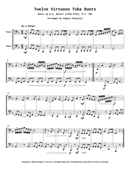 Twelve Virtuoso Tuba Duets