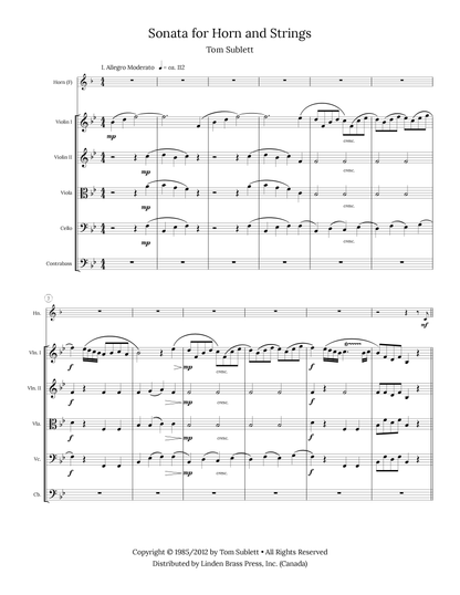 Sonata for Horn and Strings