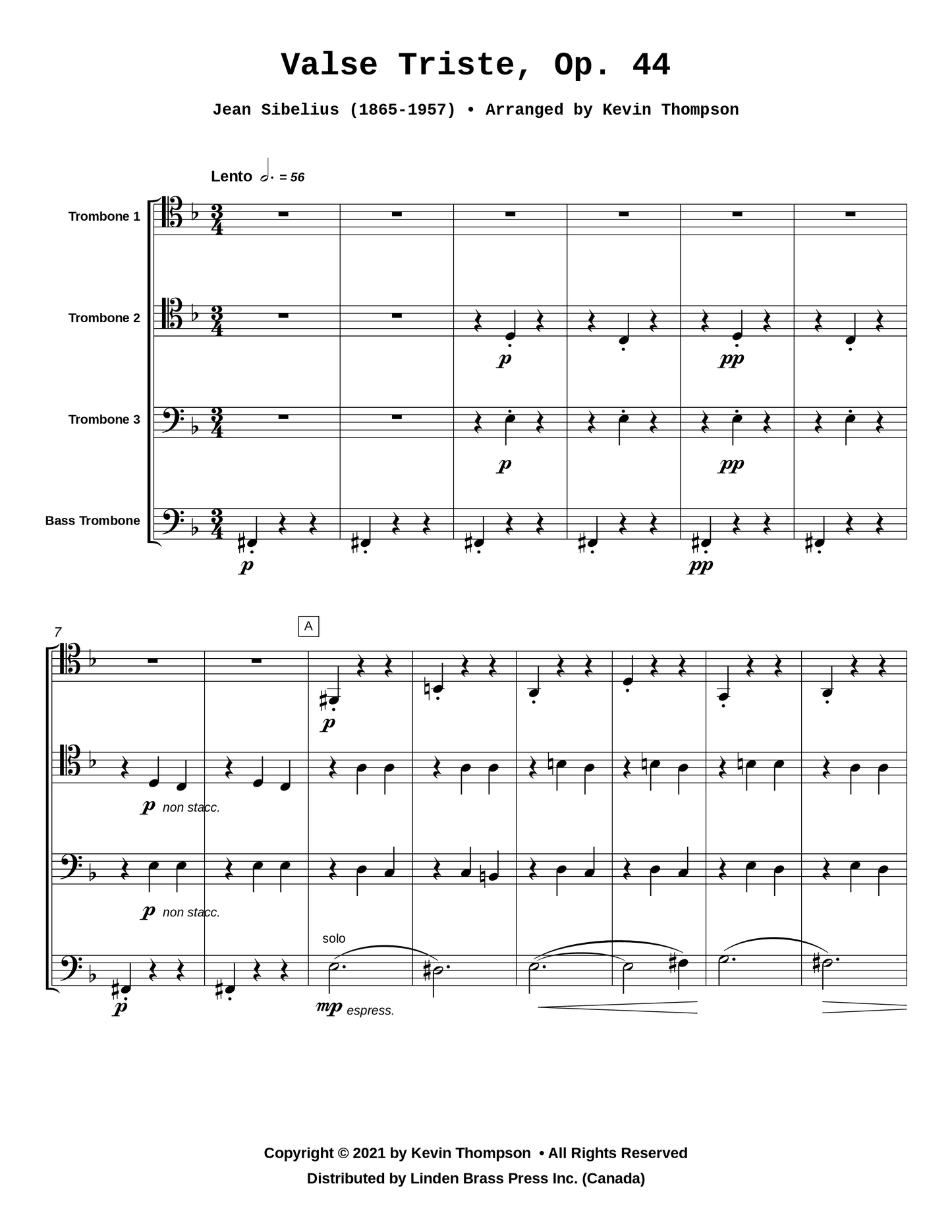 Valse Triste, Op. 44