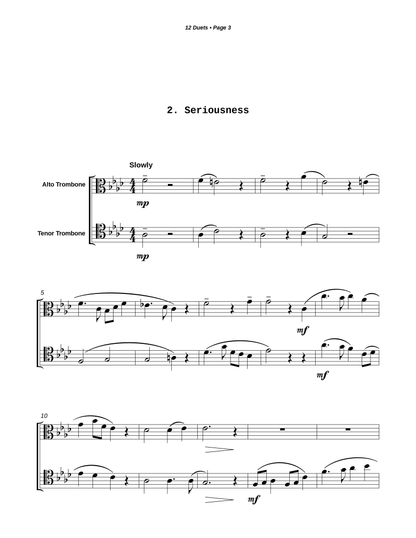 12 Duets for Alto and Tenor Trombone