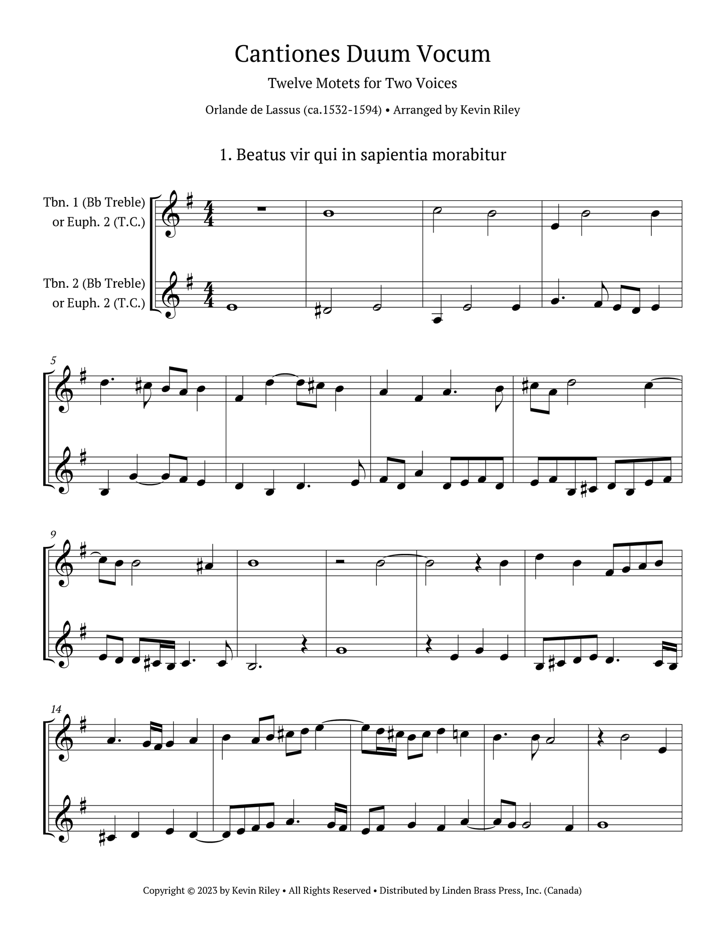 Cantiones Duum Vocum