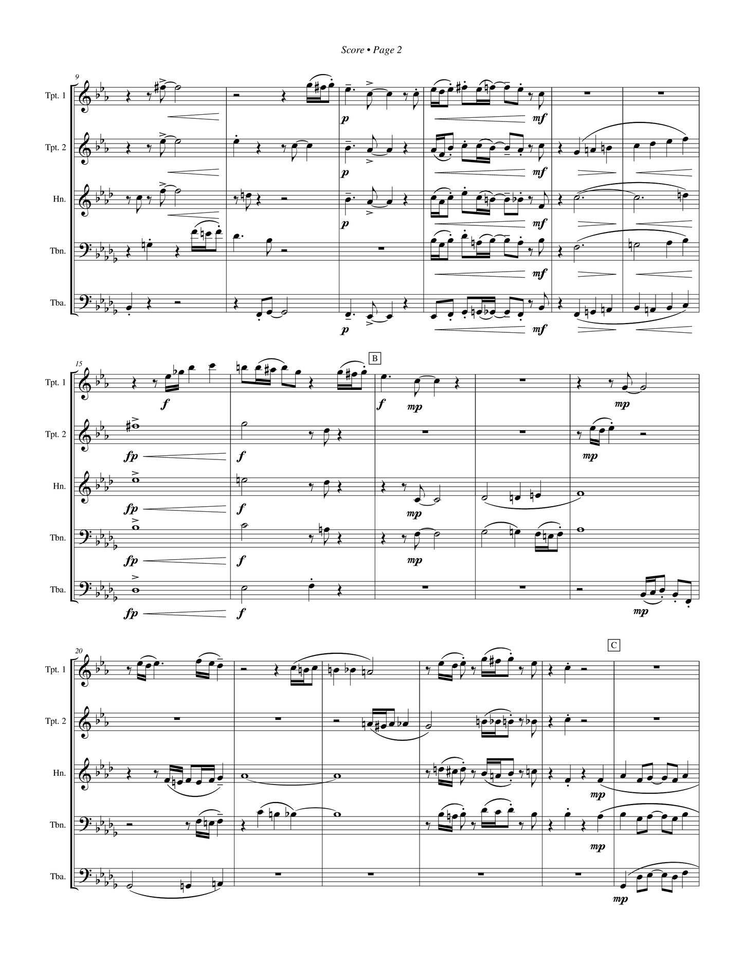 Three Sojourns for Brass Quintet