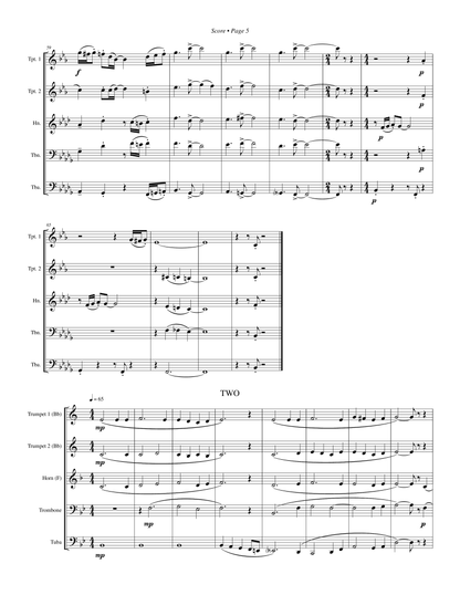 Three Sojourns for Brass Quintet