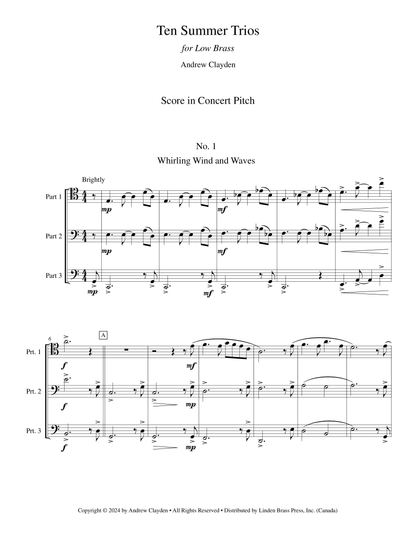 Ten Summer Trios for Low Brass