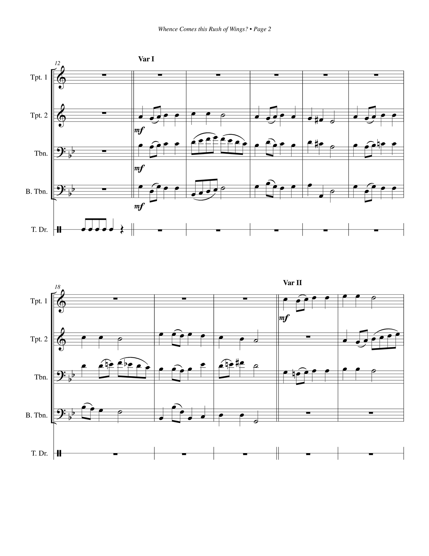 Whence Comes this Rush of Wings?