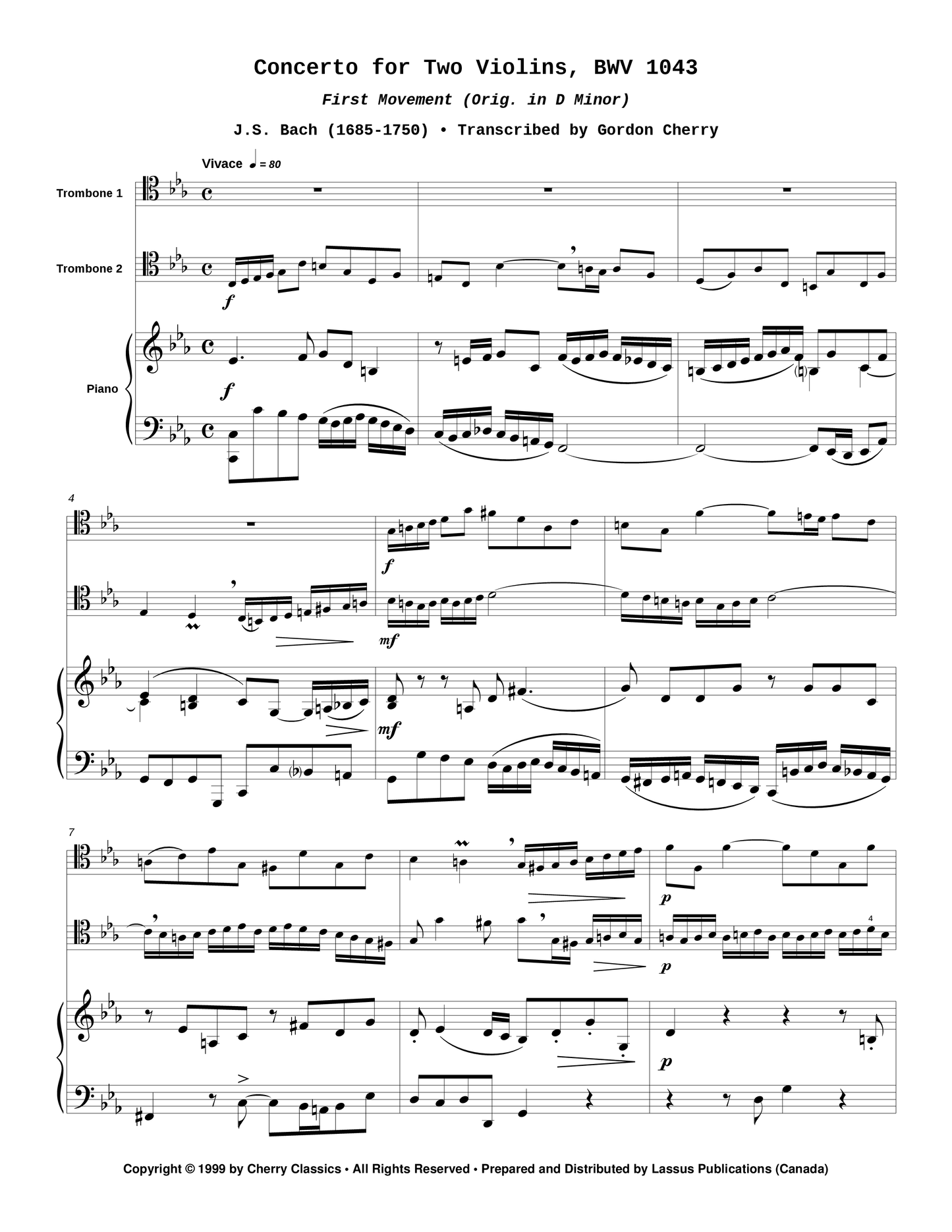 Concerto for Two Violins, BWV 1043