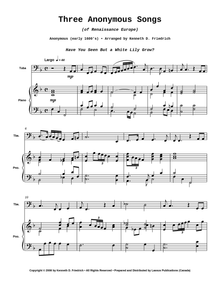 Three Anonymous Songs