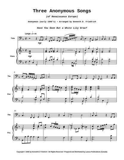 Three Anonymous Songs