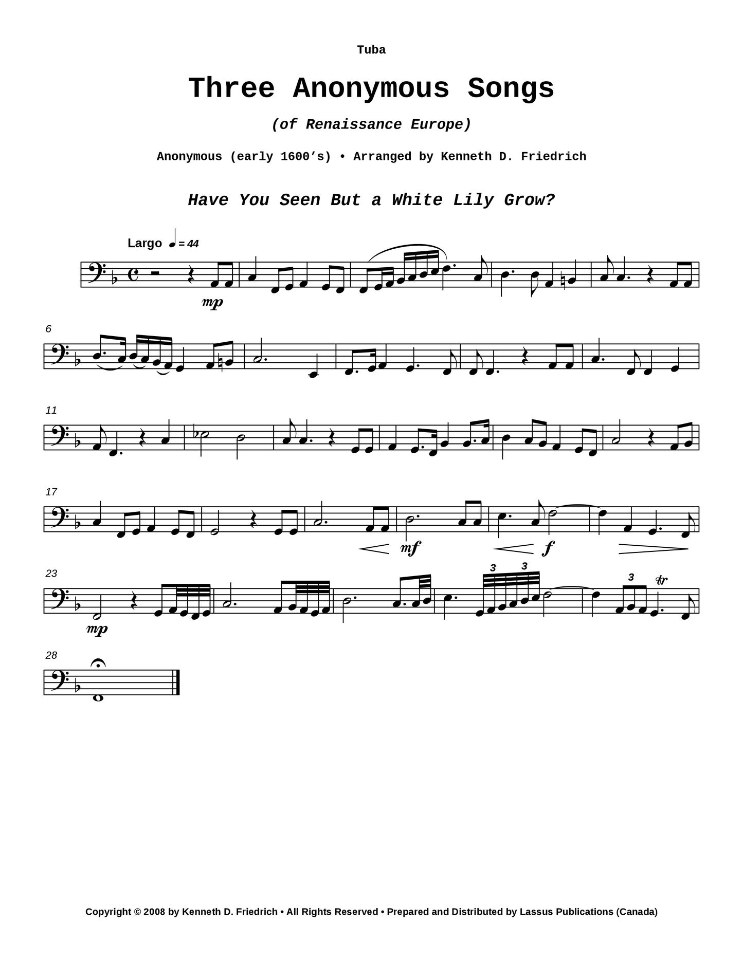 Three Anonymous Songs