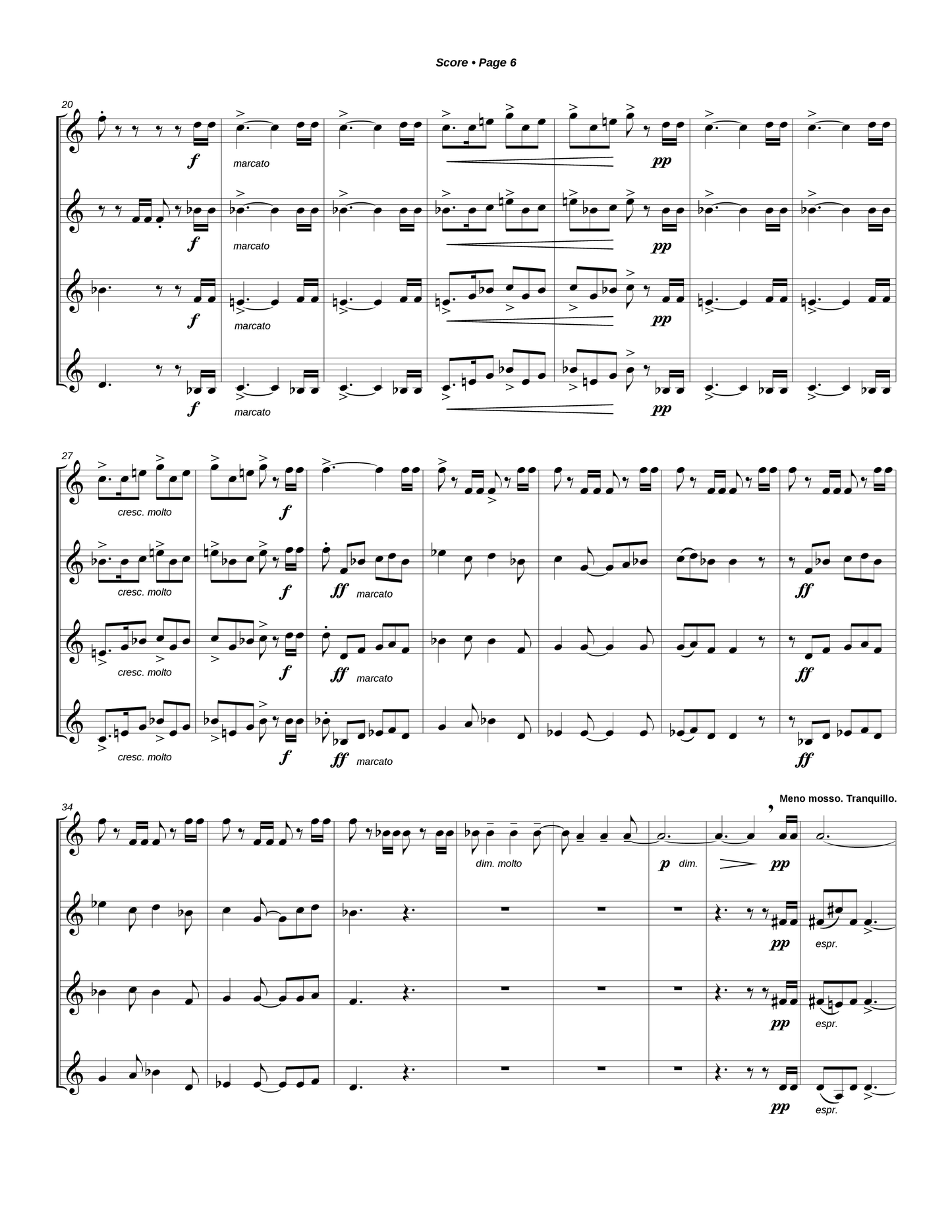 Six Quatuors (Six Quartets)