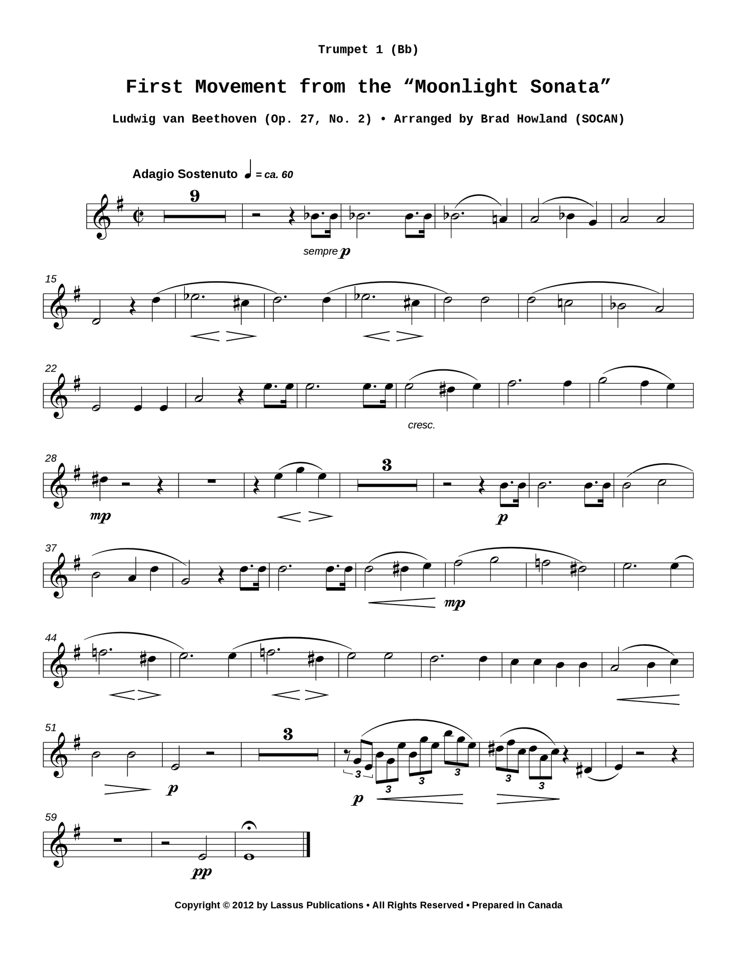 First Movement from the Moonlight Sonata