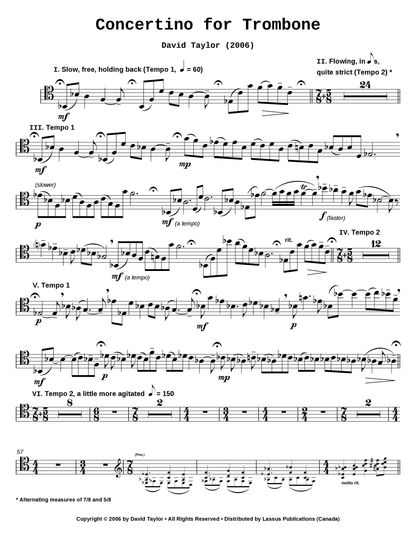 Concertino for Trombone