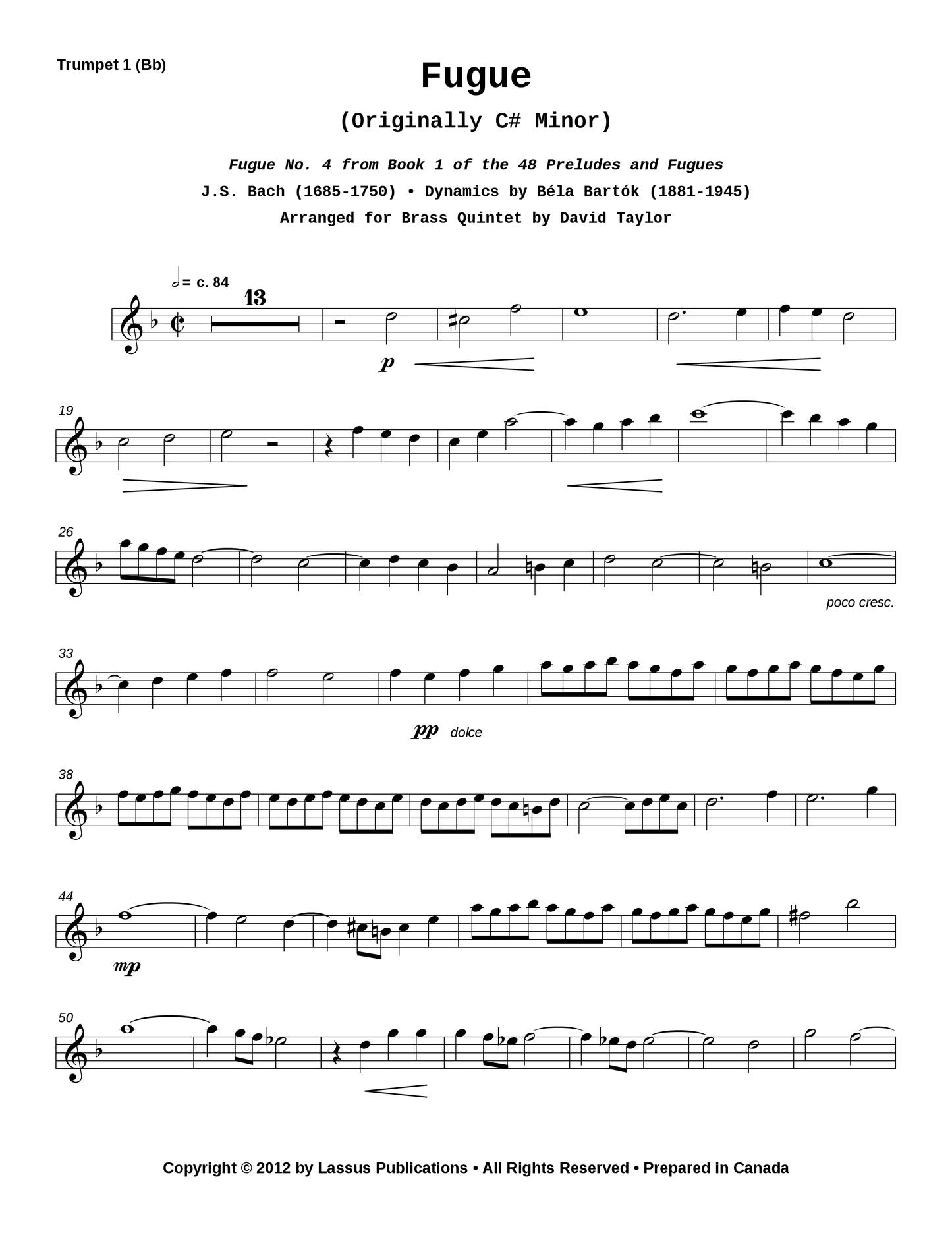 Fugue (Orig. C# Minor)