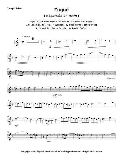 Fugue (Orig. C# Minor)