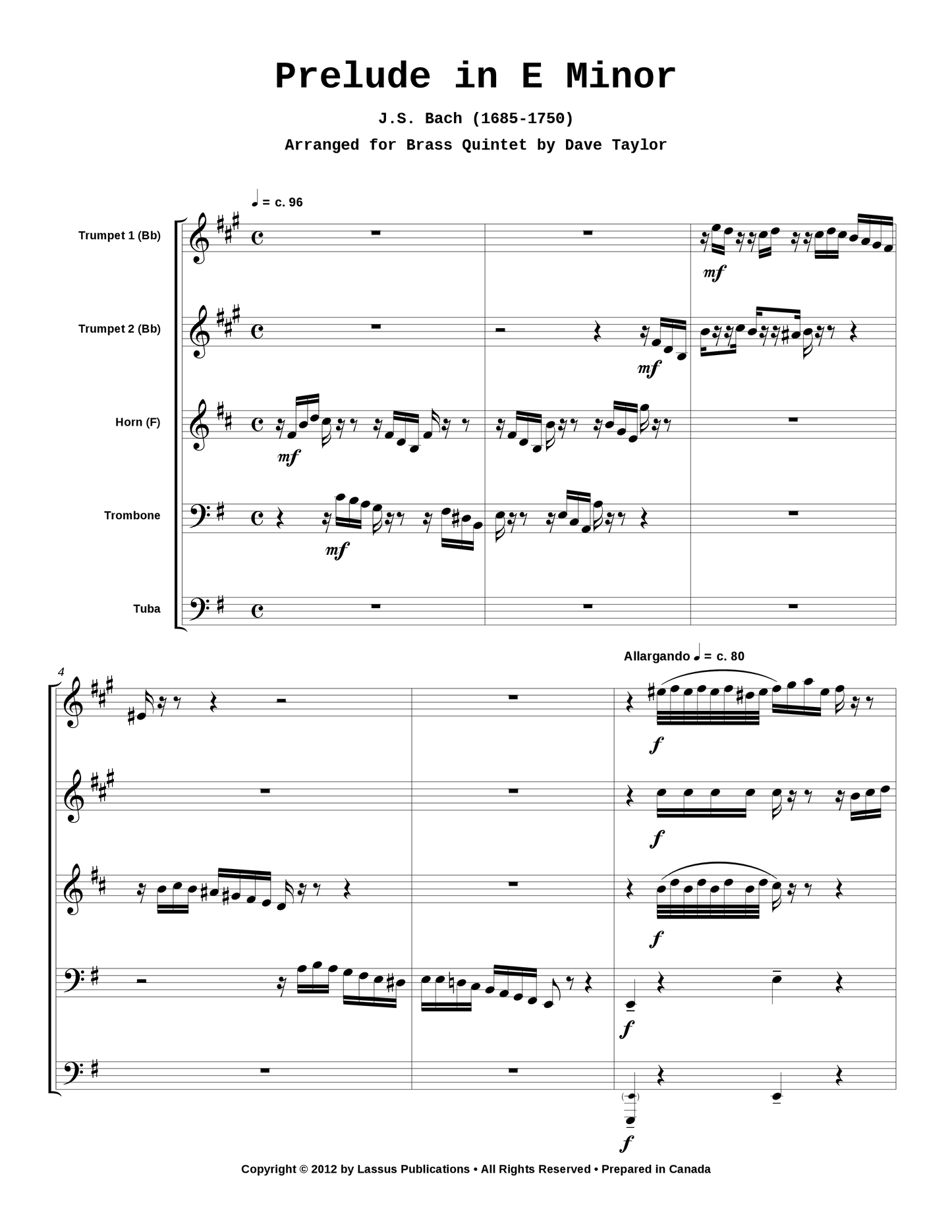 Prelude in E Minor