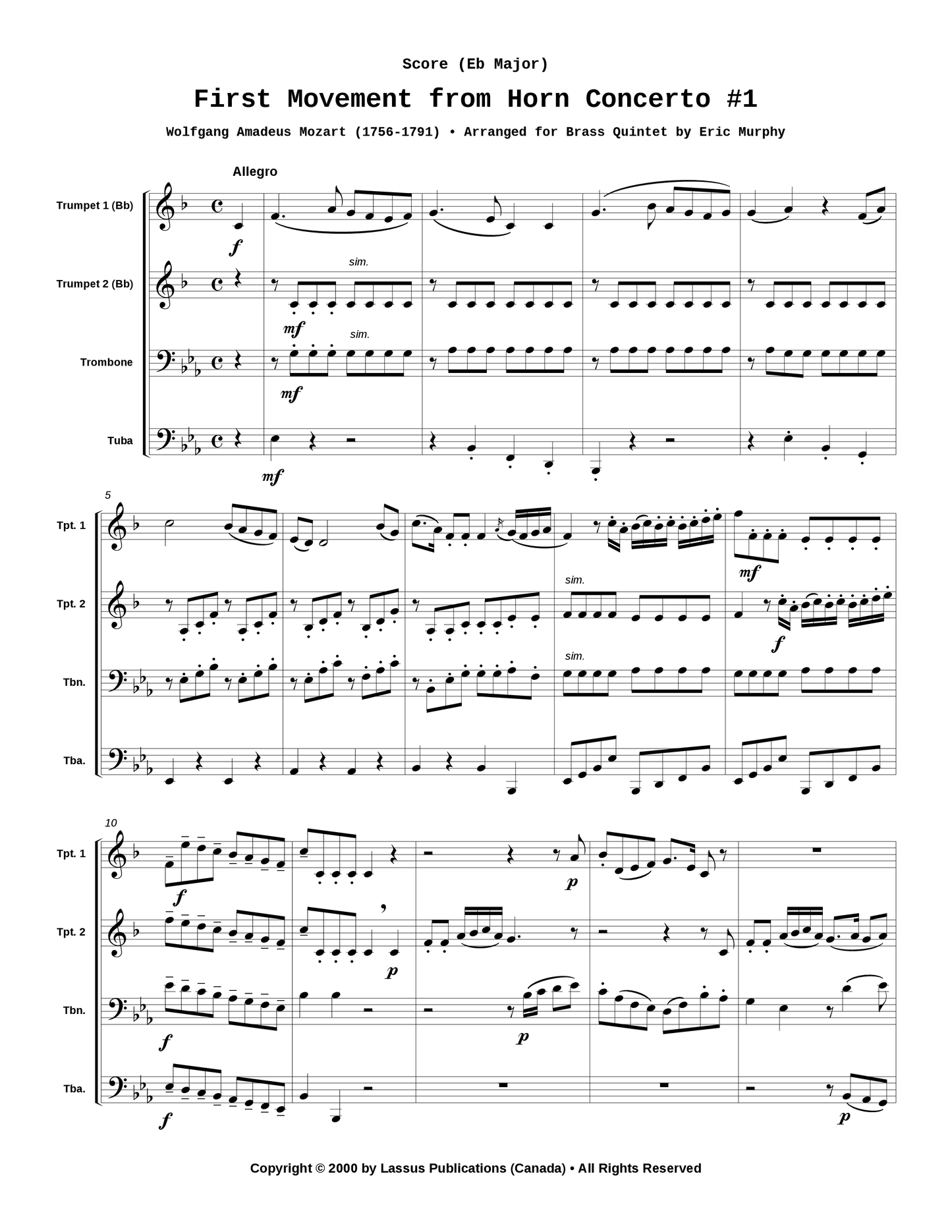 First Movement from Horn Concerto #1
