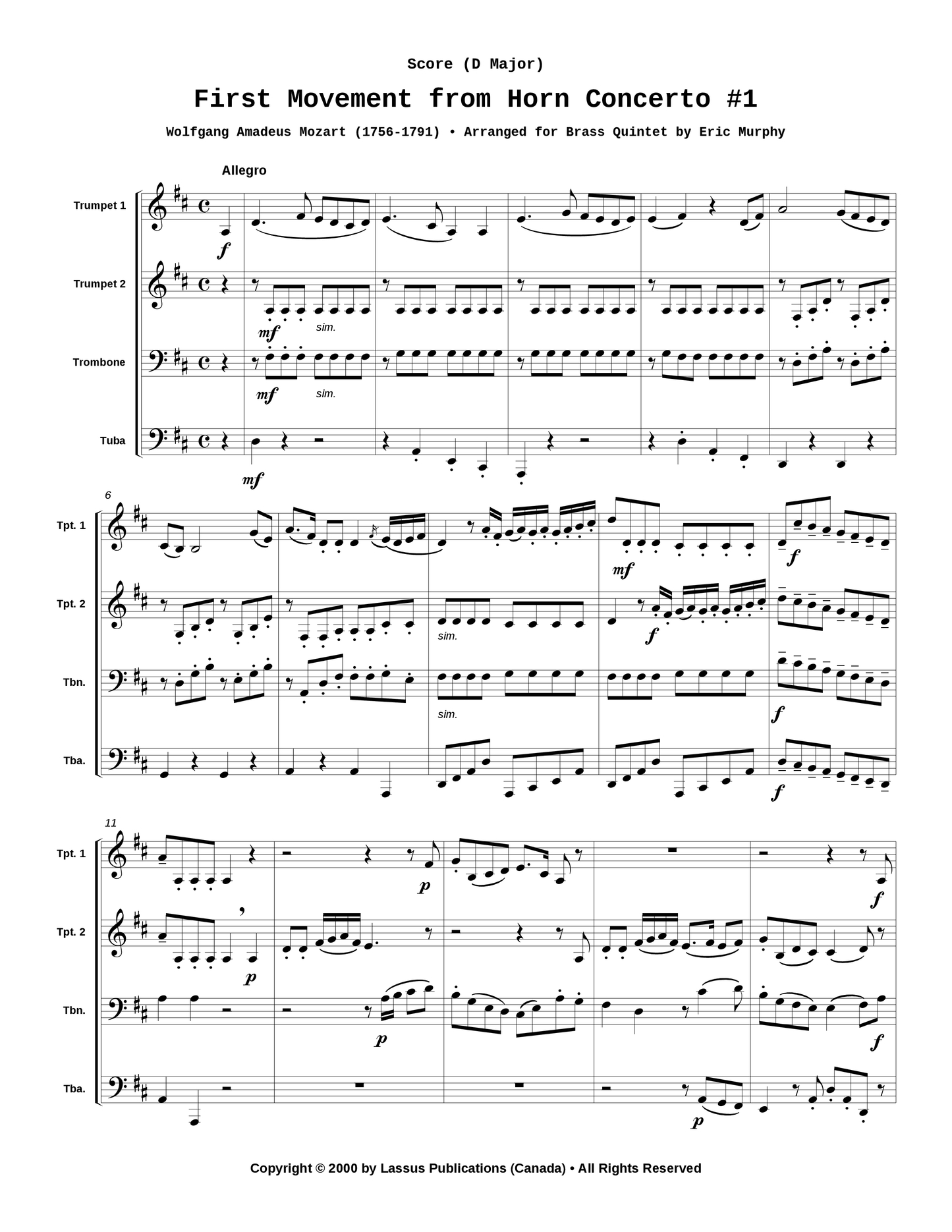 First Movement from Horn Concerto #1