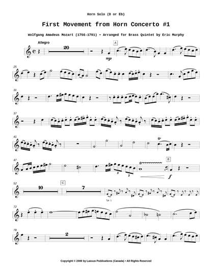 First Movement from Horn Concerto #1