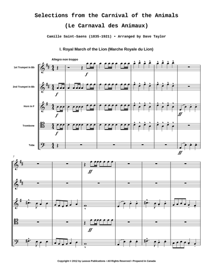Selections from The Carnival of the Animals