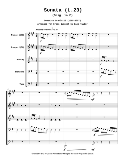 Sonata in E (L.23)