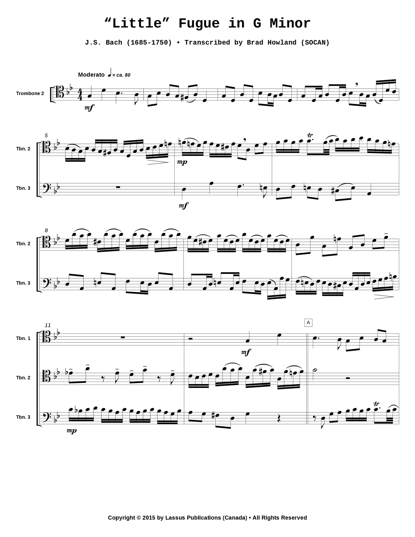 Little Fugue in G Minor