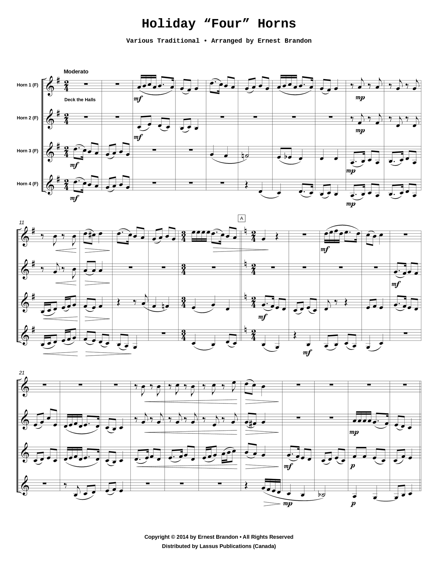 Holiday "Four" Horns
