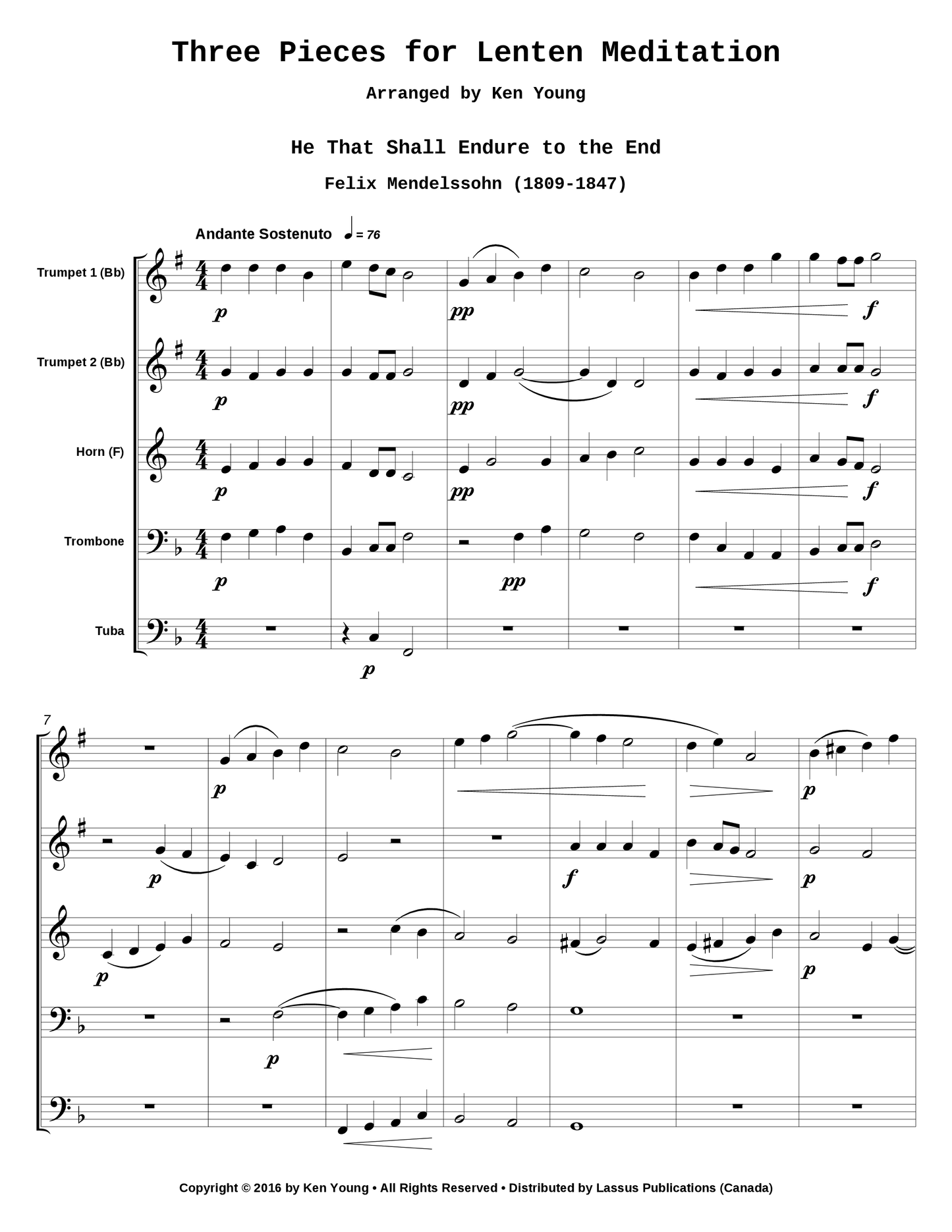 Three Pieces for Lenten Meditation
