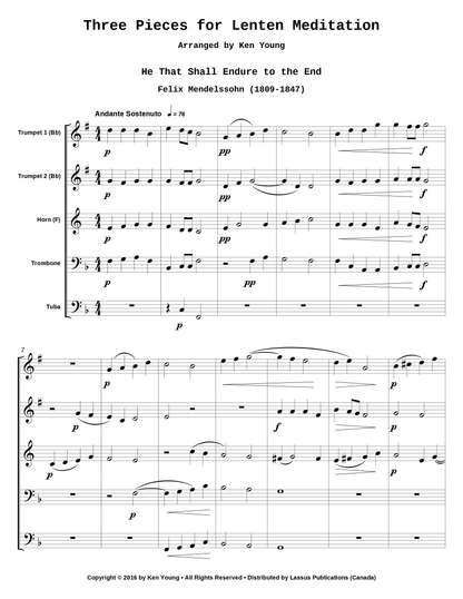 Three Pieces for Lenten Meditation