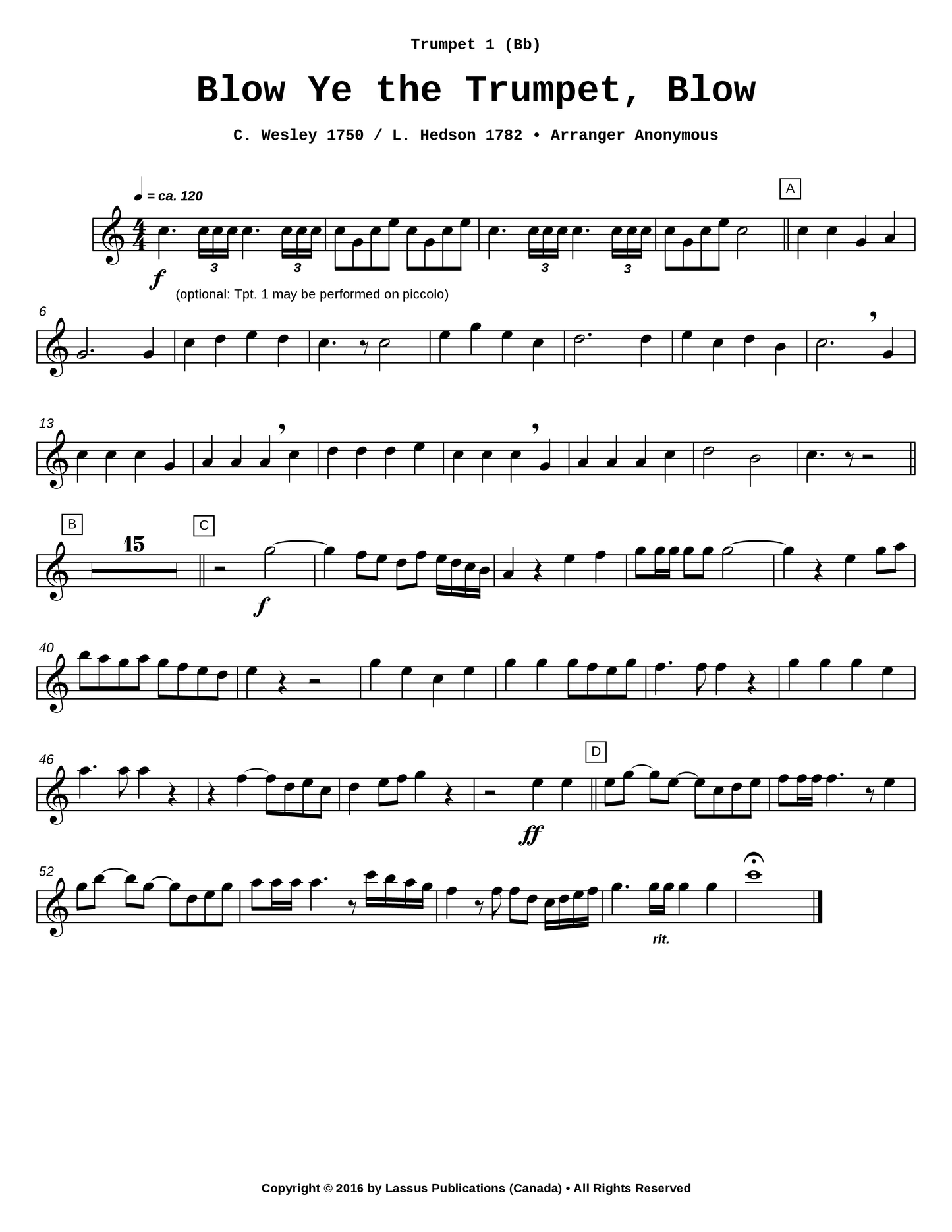 Blow Ye the Trumpet, Blow