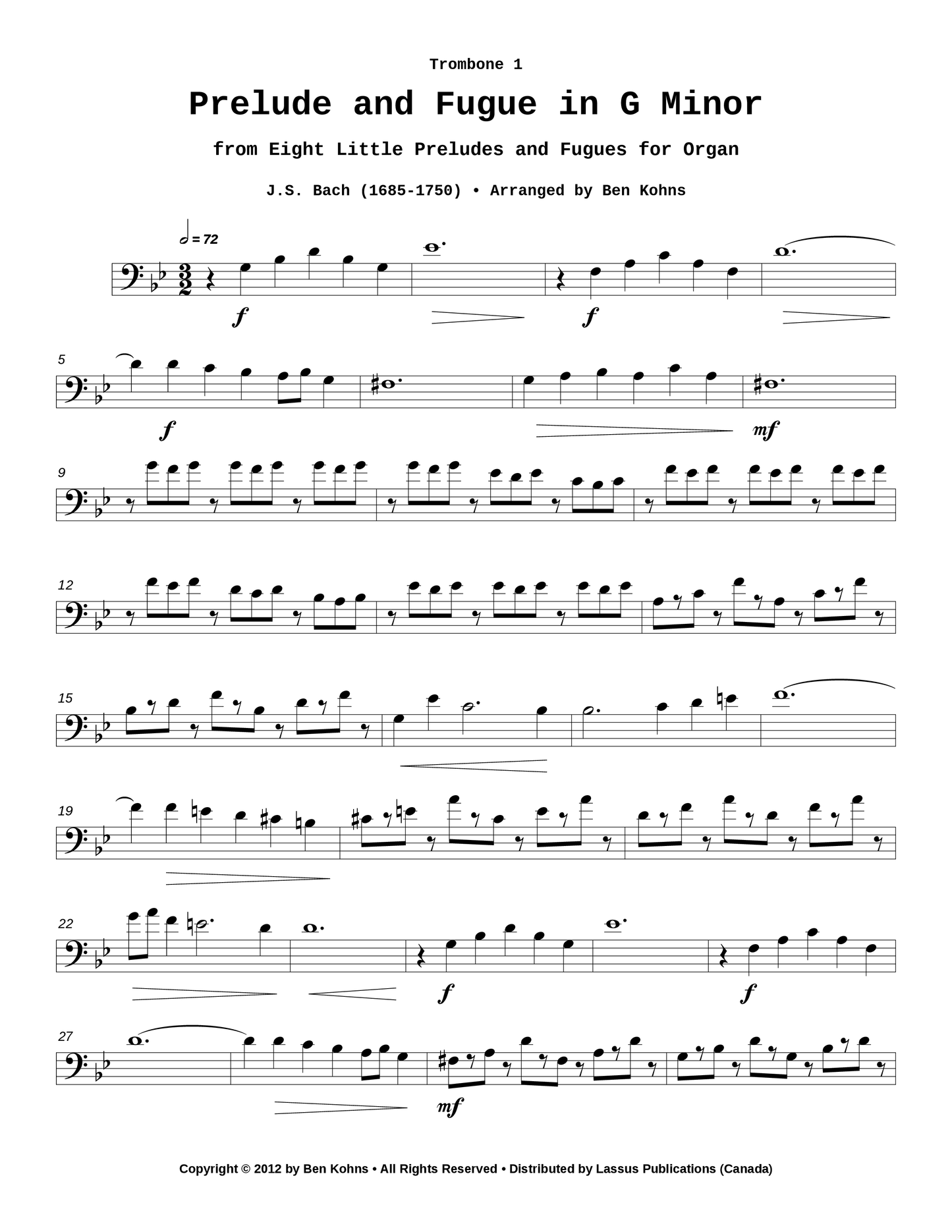 Prelude and Fugue in G Minor