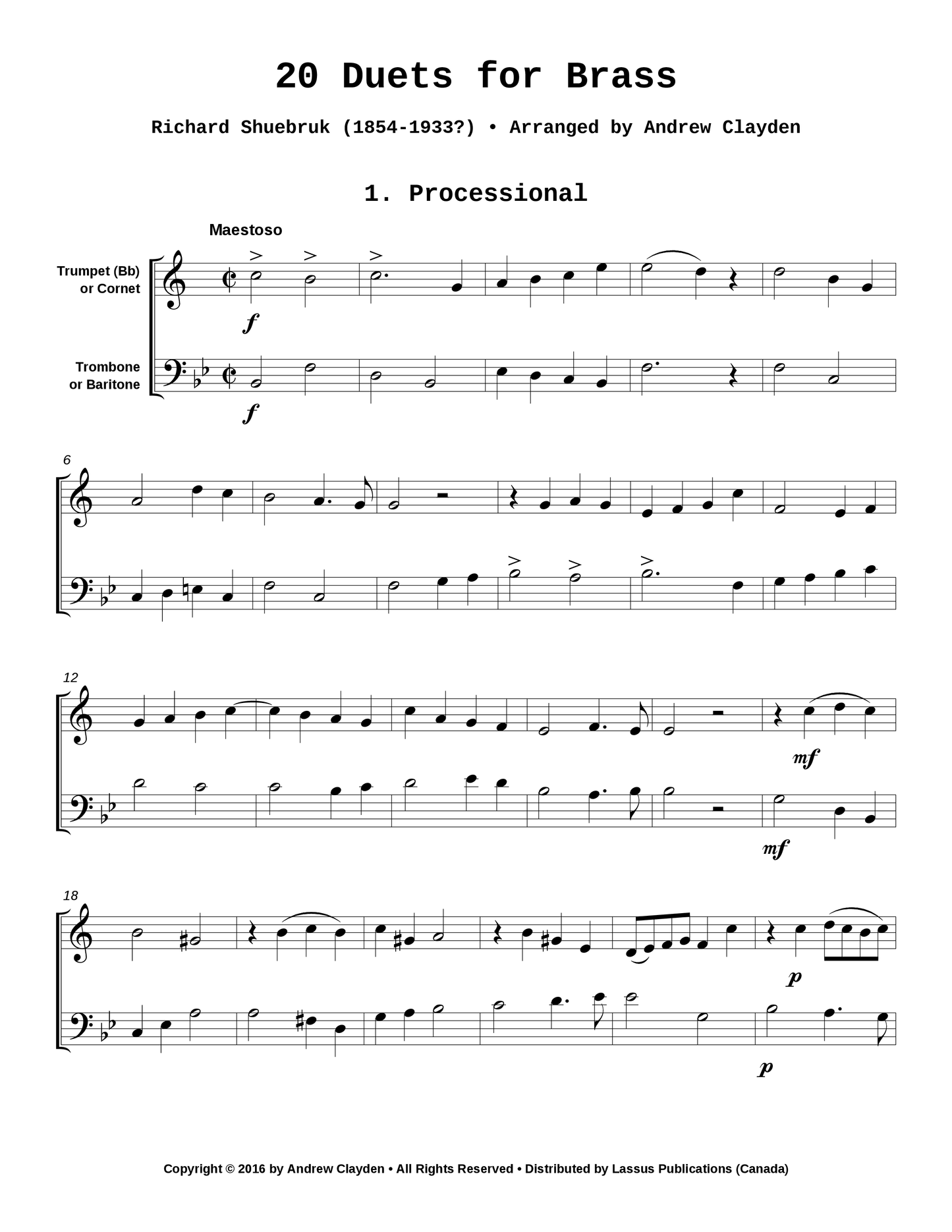 20 Duets for Brass