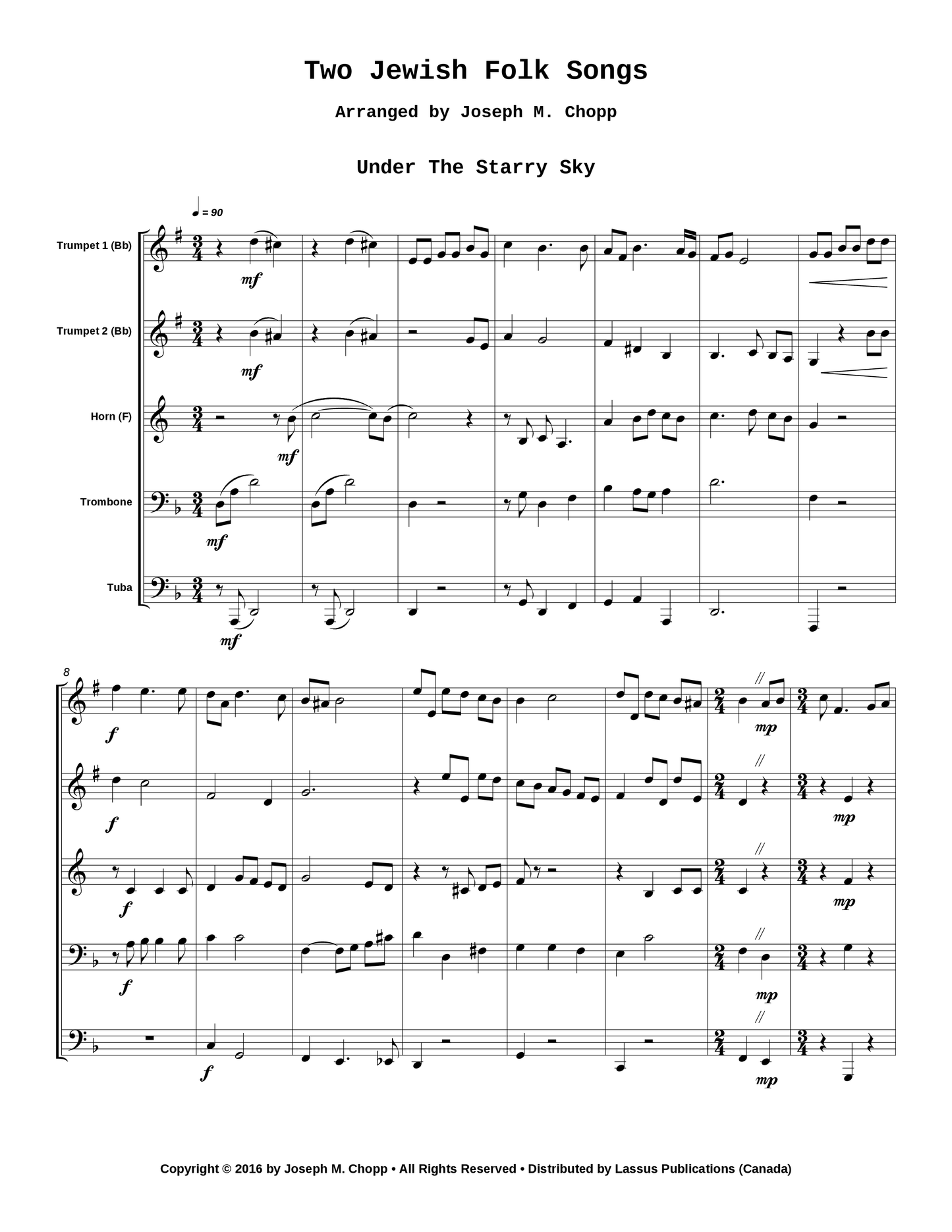 Two Jewish Folk Songs