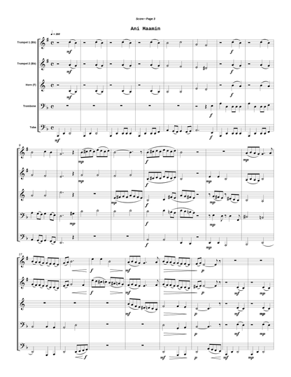 Two Jewish Folk Songs