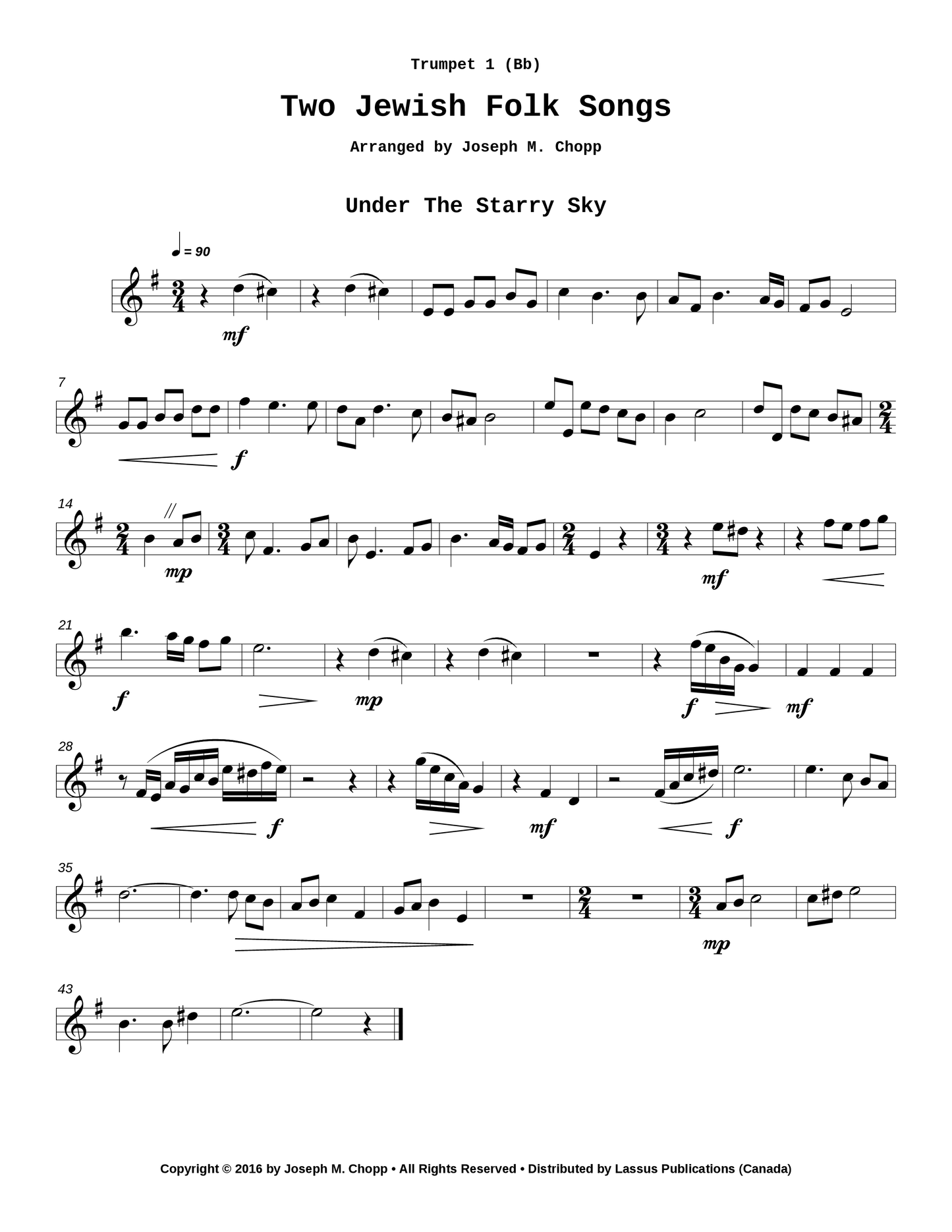 Two Jewish Folk Songs