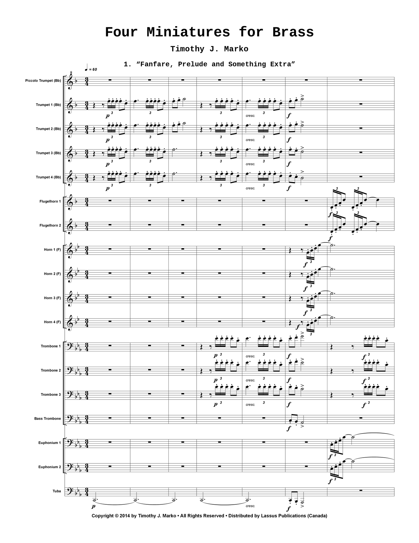 Four Miniatures for Brass