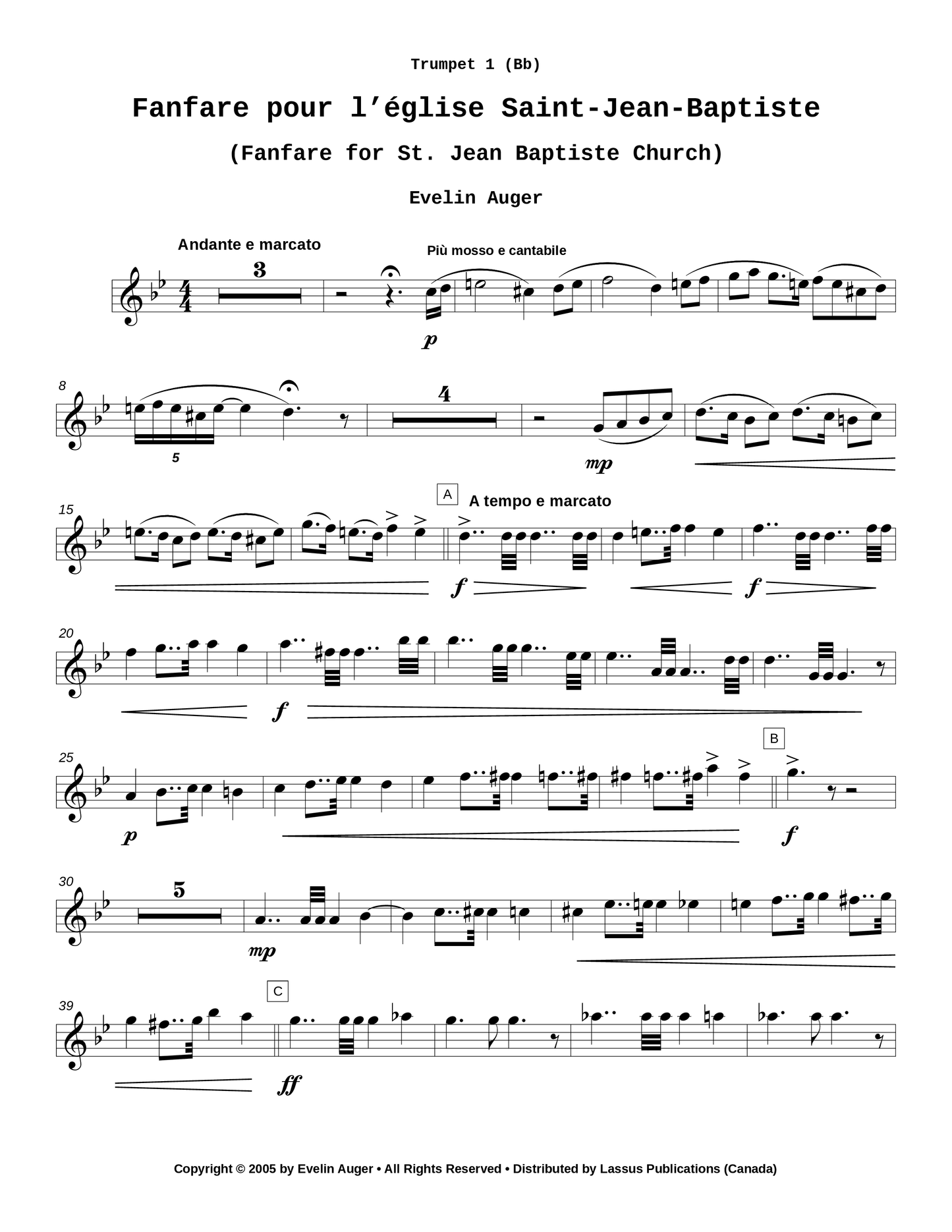 Fanfare pour l'église Saint-Jean-Baptiste