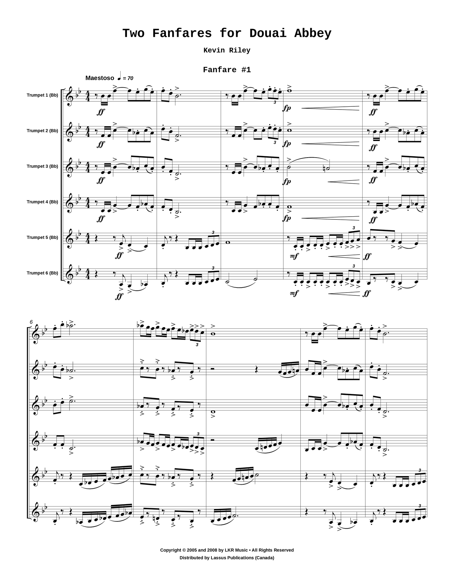 Two Fanfares for Douai Abbey