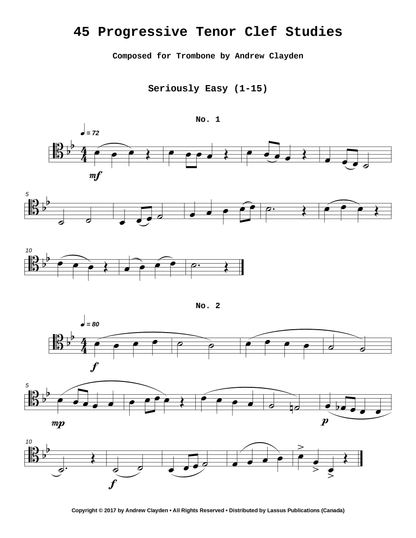 45 Progressive Tenor Clef Studies