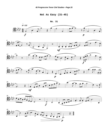 45 Progressive Tenor Clef Studies
