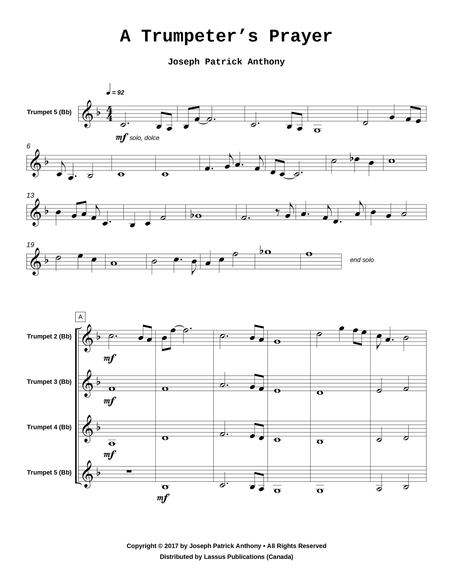 A Trumpeter's Prayer
