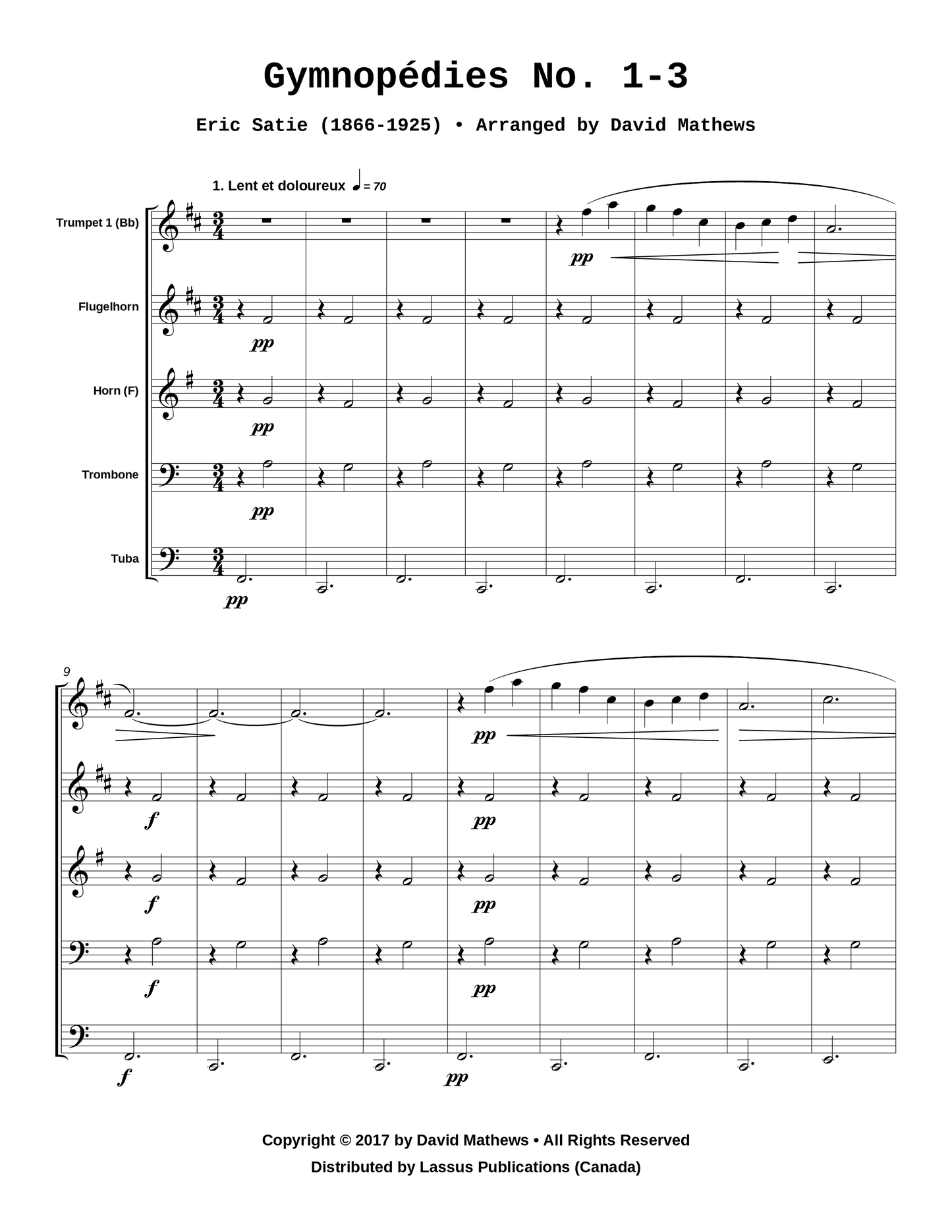 Gymnopédies No. 1-3