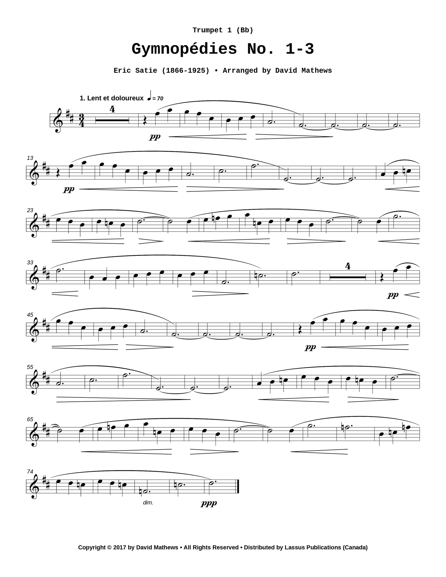 Gymnopédies No. 1-3