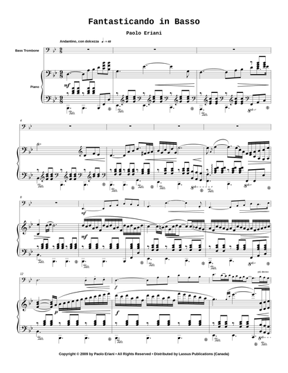 Fantasticando for Bass Trombone and Piano